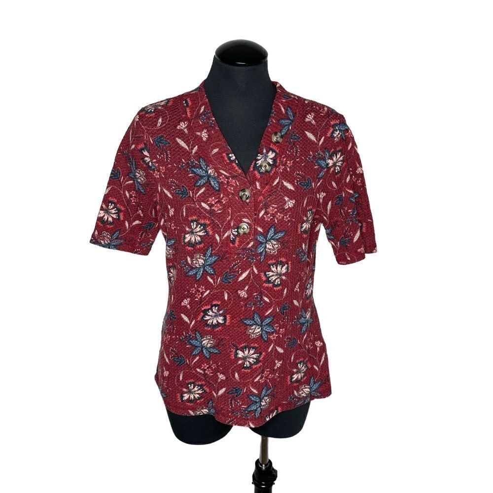William Rast Waffle Knit Thermal Blouse - Women’s L